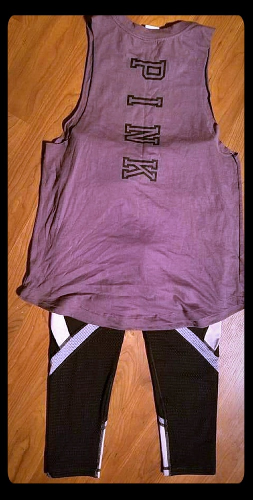 Victoria secret knockout Capri and VS Pink tank to